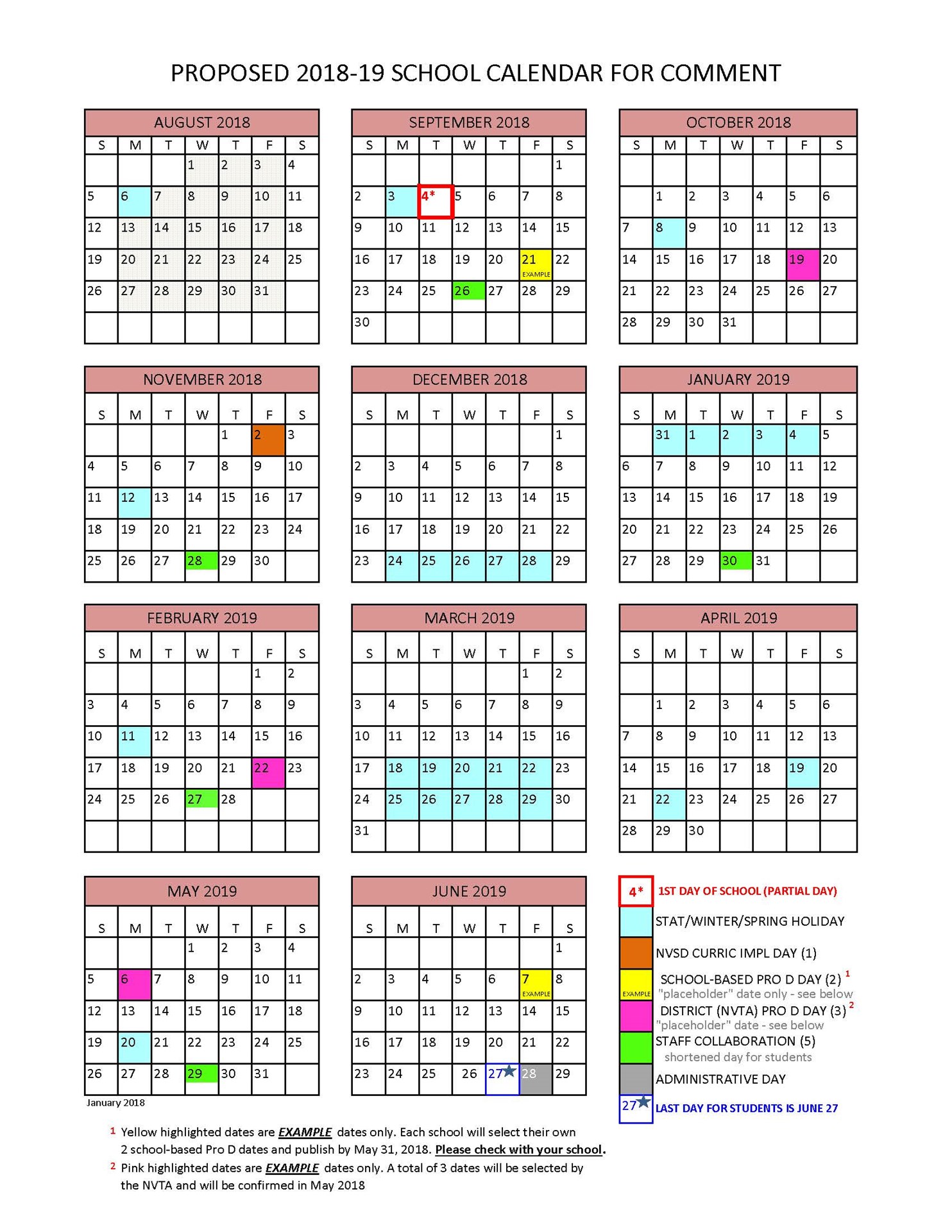 District Calendar North Vancouver School District